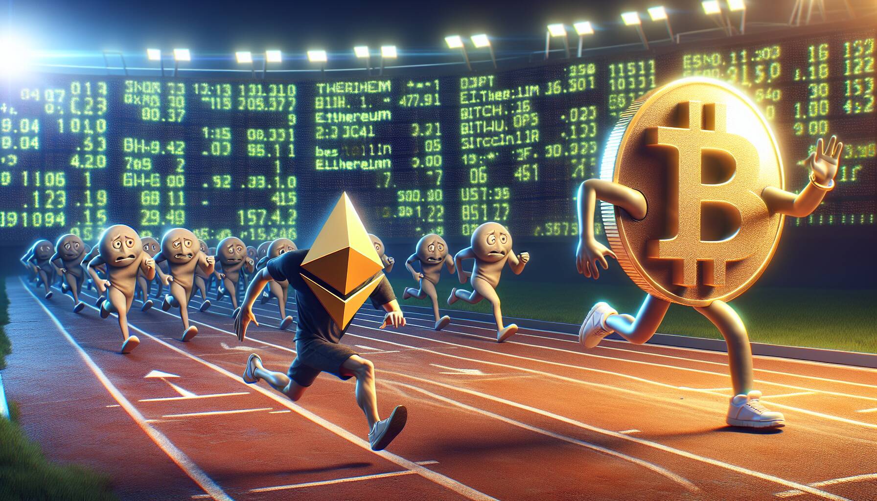 Ethereum struggles to keep pace with Bitcoin's dominance