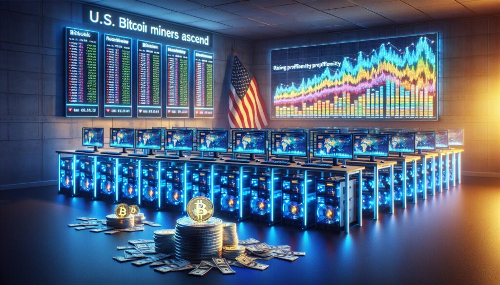 U.S. bitcoin miners gain market share amid rising profitability