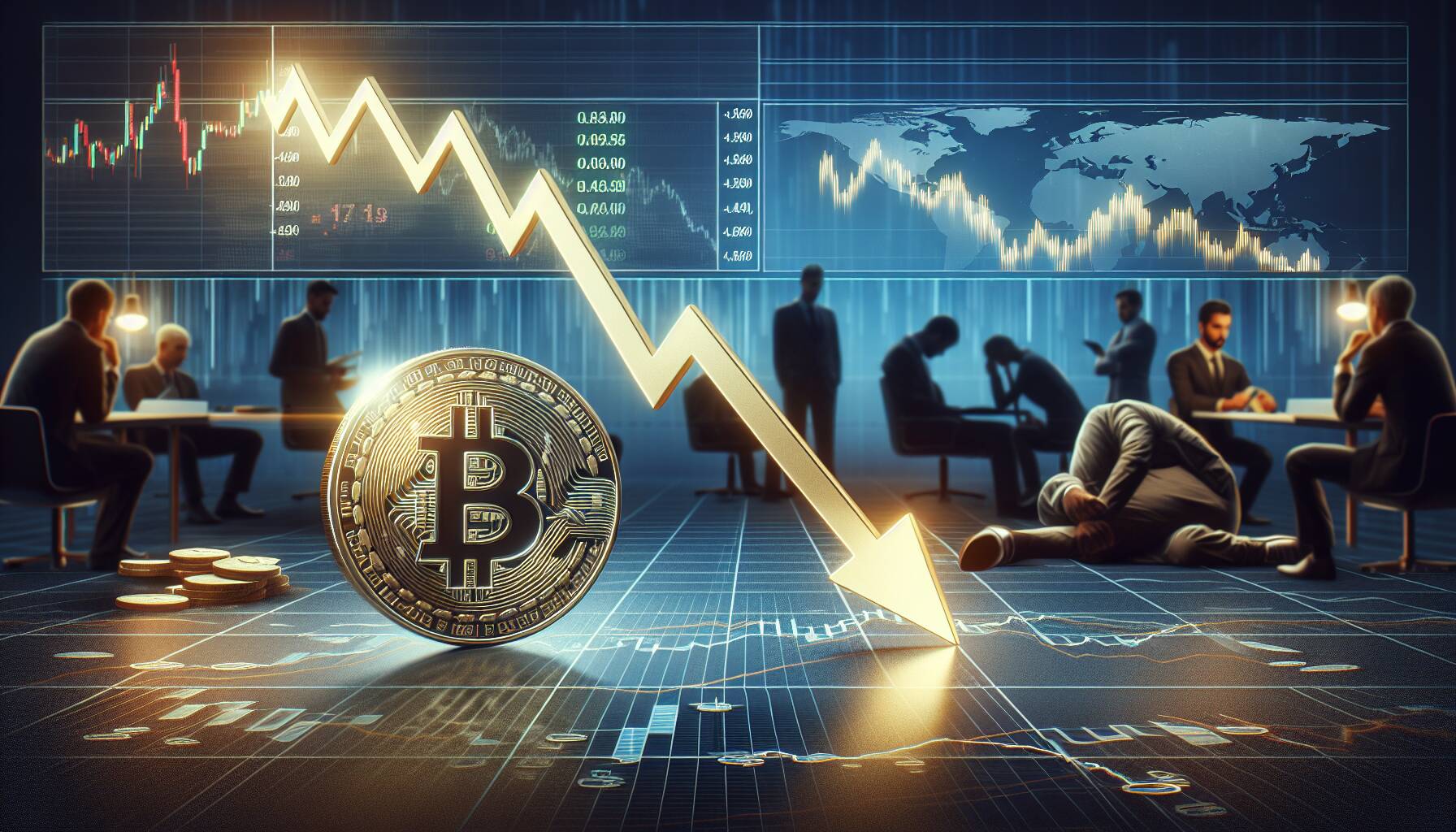 Bitcoin faces steep decline amid market uncertainty