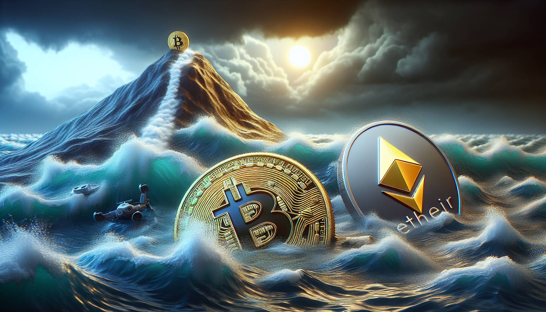 Bitcoin struggles as Ether gains traction in uncertain market