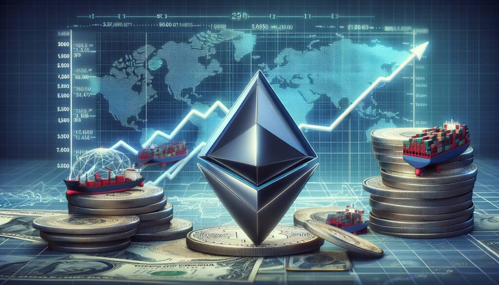 Ether experiences sharp volatility amid international trade tensions