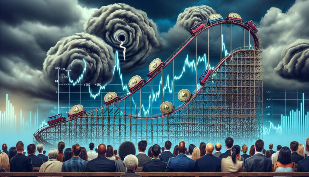 Ether experiences volatile trading amid market fears