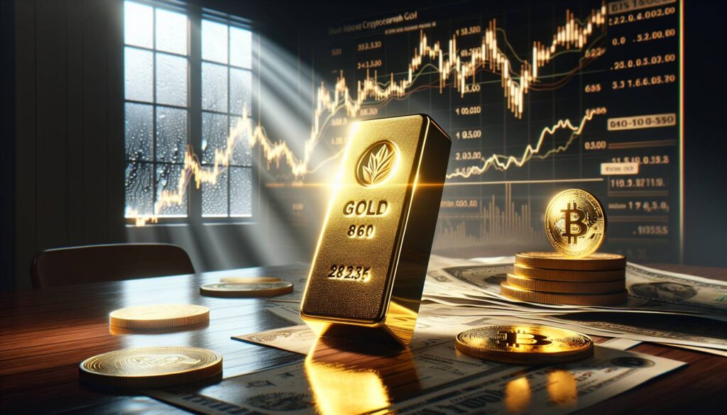 Gold shines as bitcoin struggles amid trade war concerns