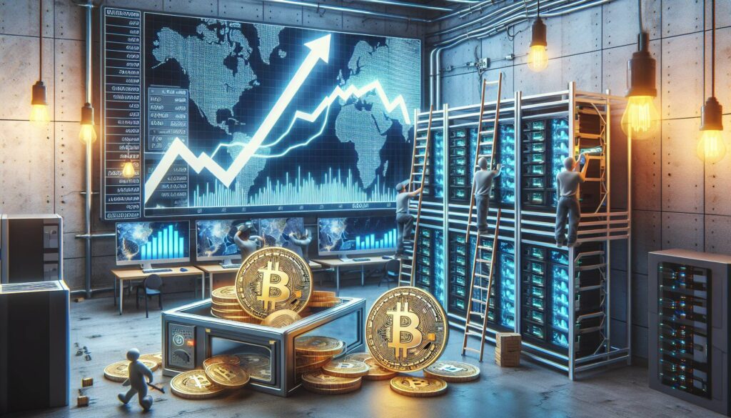 Bitcoin mining dynamics amidst rising hashrate and price volatility