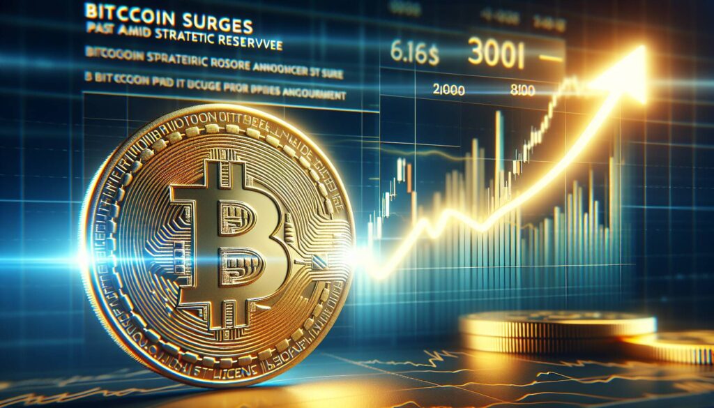 Bitcoin surges past 30000 amid strategic reserve announcement