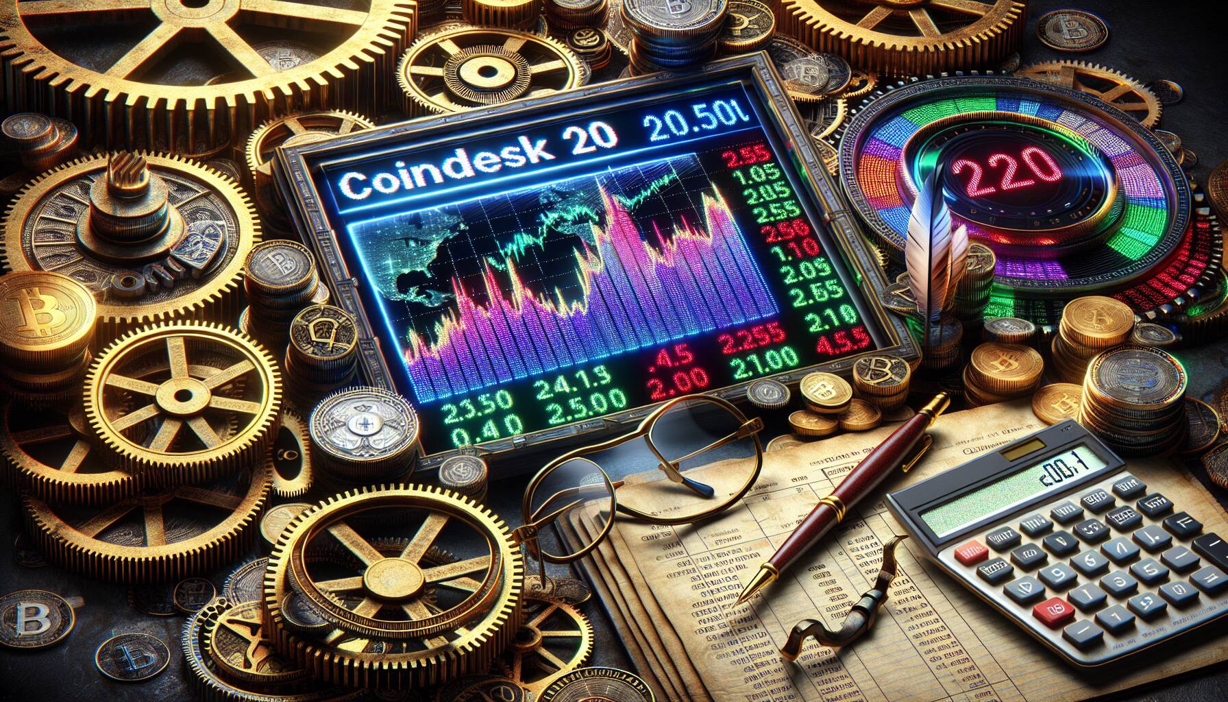 CoinDesk 20 index reflects mixed performance in cryptocurrency market