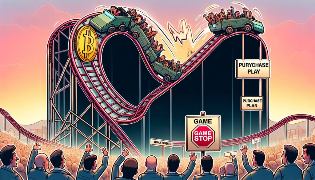 GameStop's Rollercoaster Ride: Shares Plummet after Bitcoin Purchase Plan