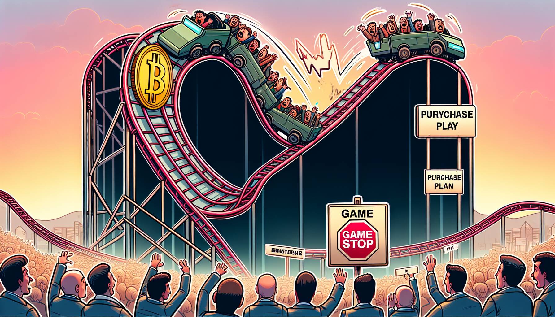 GameStop's Rollercoaster Ride: Shares Plummet after Bitcoin Purchase Plan