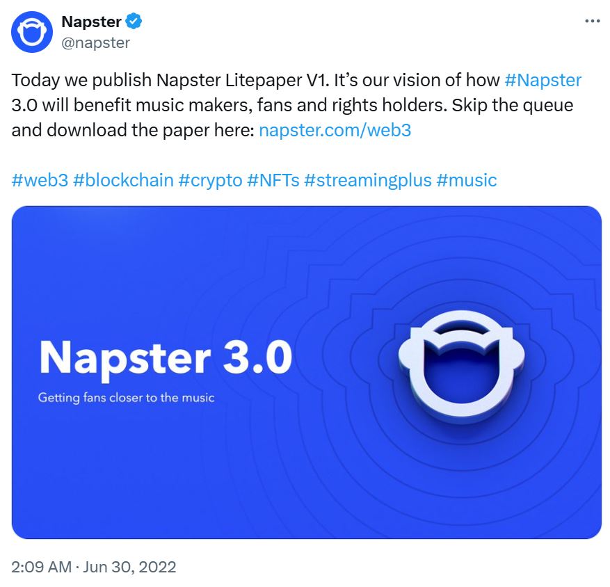 Infinite Reality Acquires Napster to Launch Music-Focused Metaverse