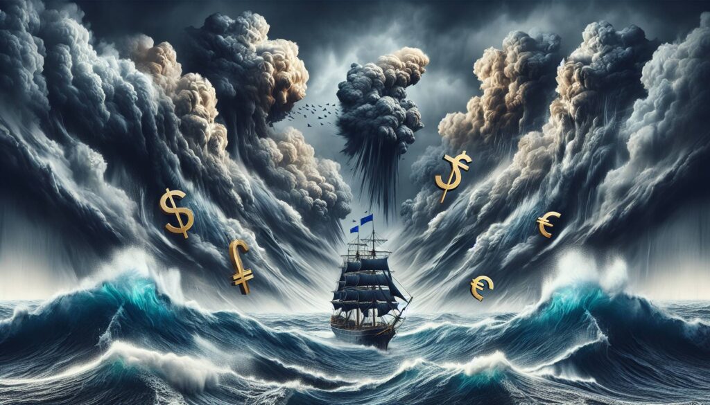Market turbulence amid trade tensions and economic uncertainty