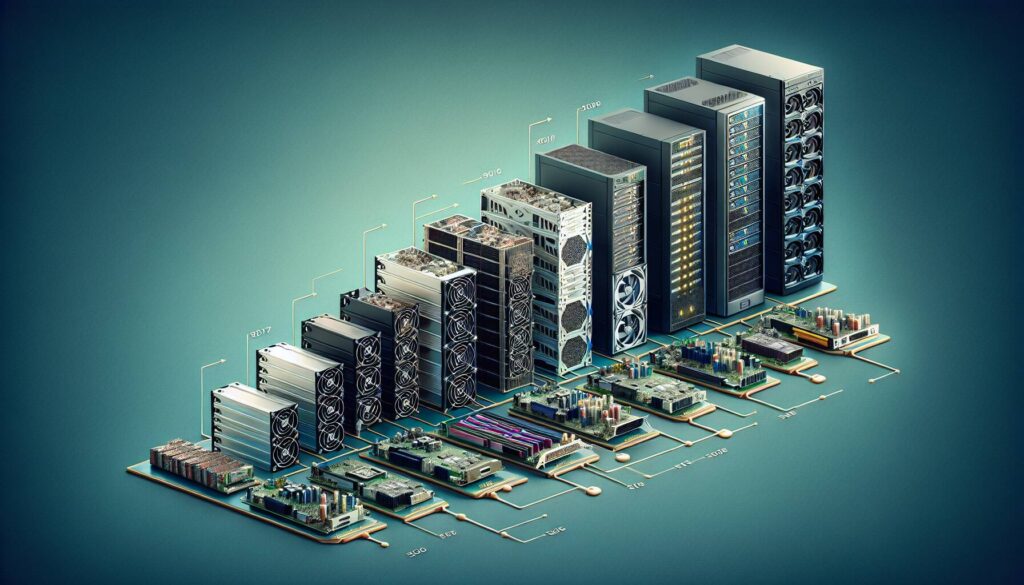 Shift in Bitcoin mining hardware towards server rack designs
