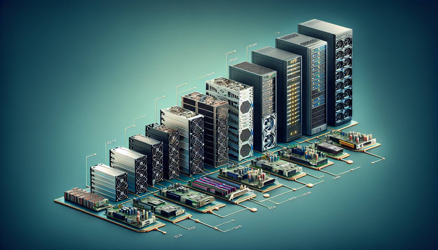 Shift in Bitcoin mining hardware towards server rack designs