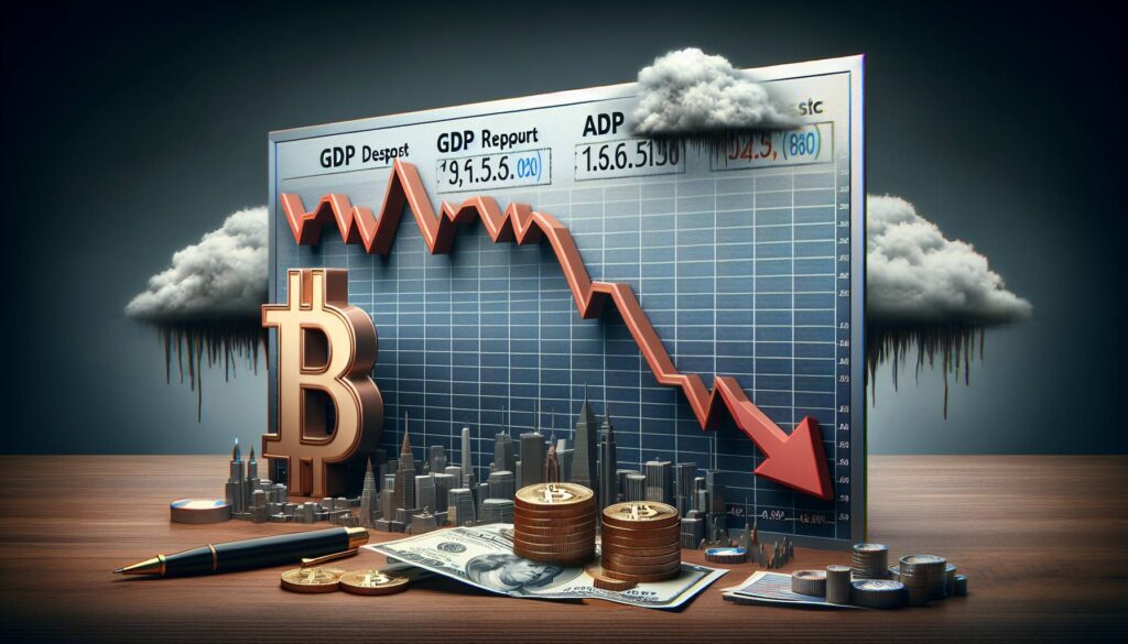 Bitcoin Price Plummets in Sync with Stock Market after GDP and ADP Data Release