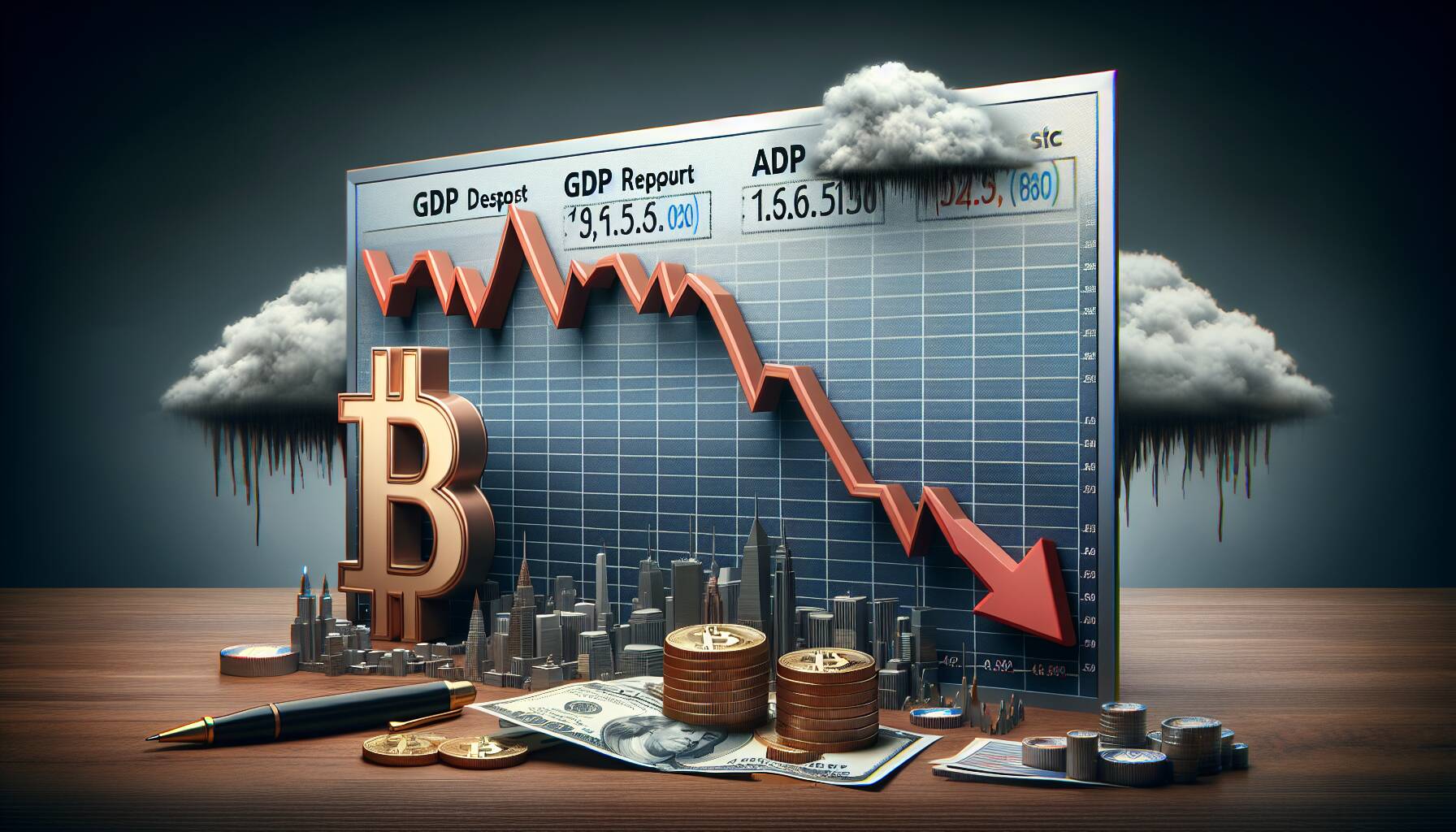 Bitcoin Price Plummets in Sync with Stock Market after GDP and ADP Data Release