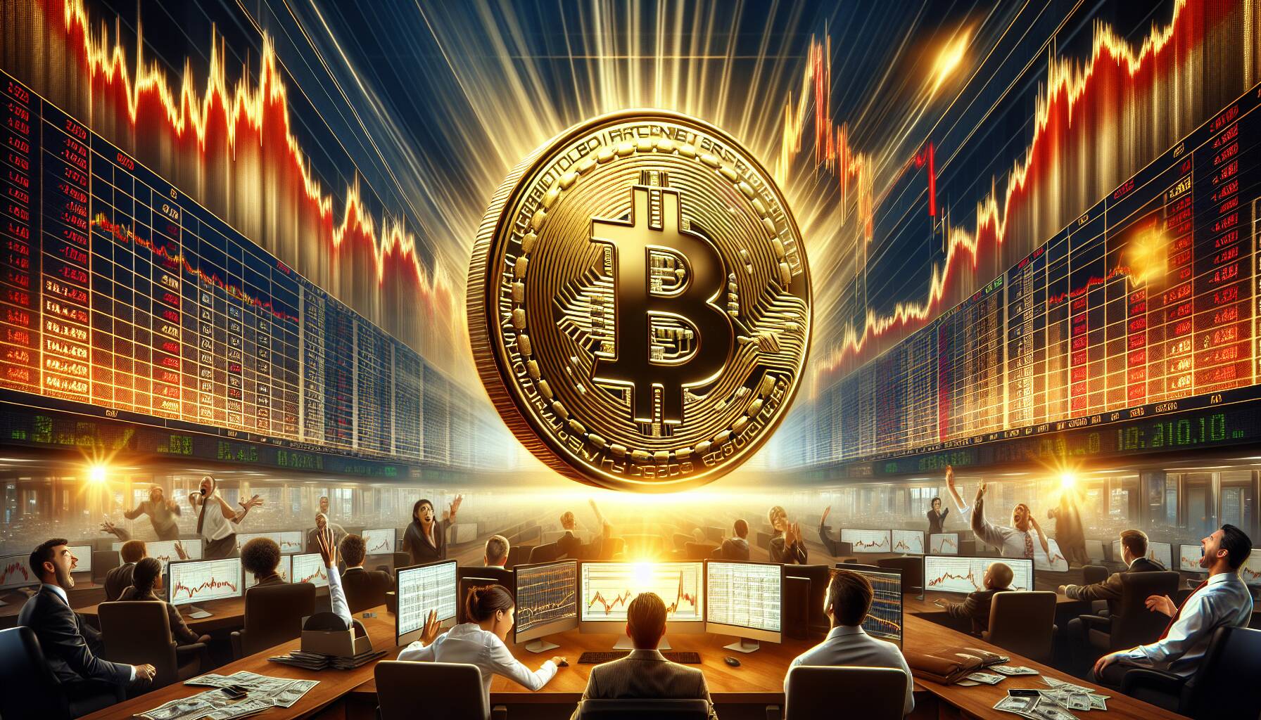 Bitcoin rises amid stock market declines