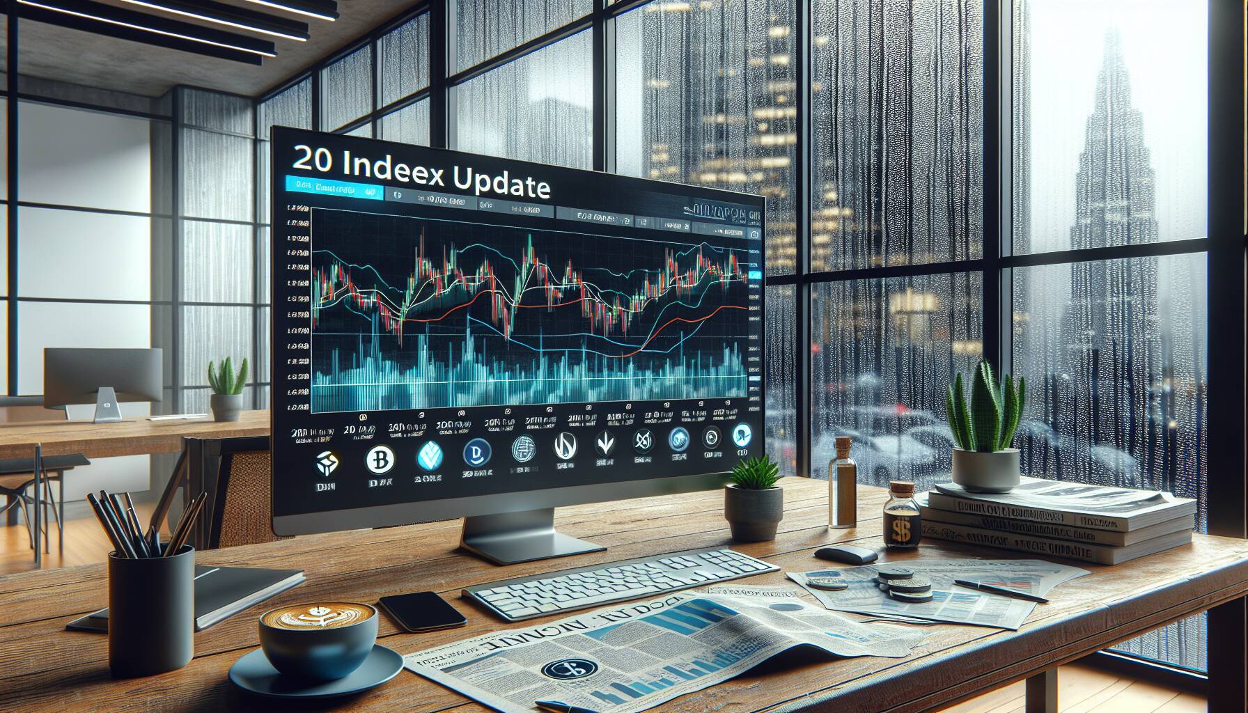 CoinDesk 20 index update shows mixed performance among cryptocurrencies