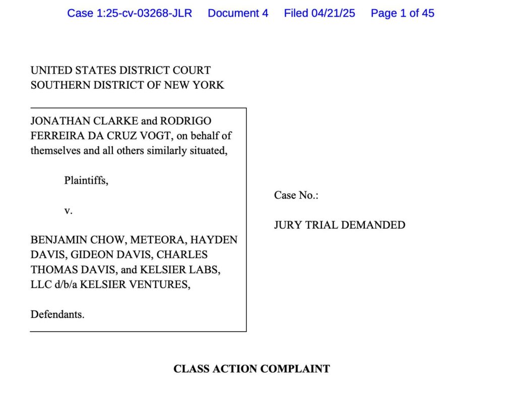 Investors Accuse Meteora of Crypto Fraud in Class-Action Lawsuit