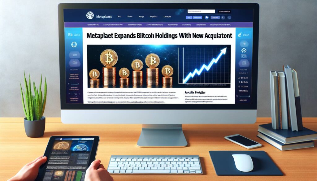Metaplanet expands bitcoin holdings with new acquisition