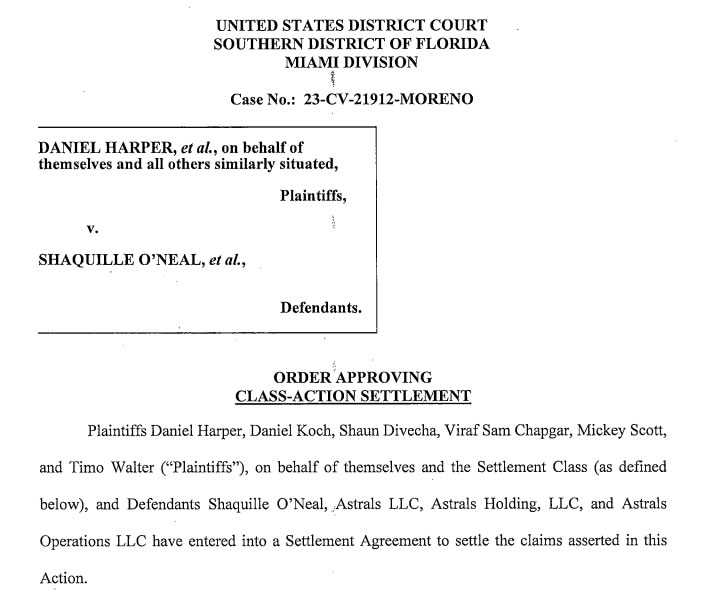 Shaquille O'Neal Secures $11 Million Settlement in Astrals NFT Lawsuit