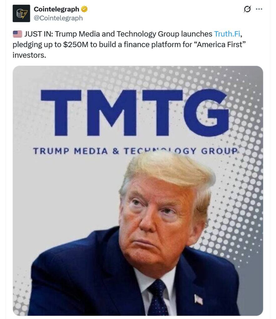 Trump Media Ventures into Cryptocurrency with Truth+ Integration
