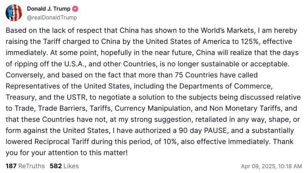 Trump's tariff changes spark cryptocurrency rally