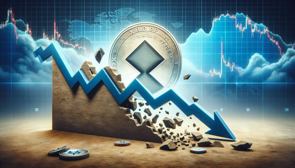 XRP faces bearish trends amid rising wedge breakdown