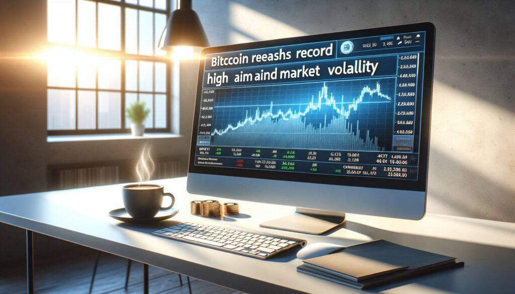 Bitcoin reaches record high amid market volatility