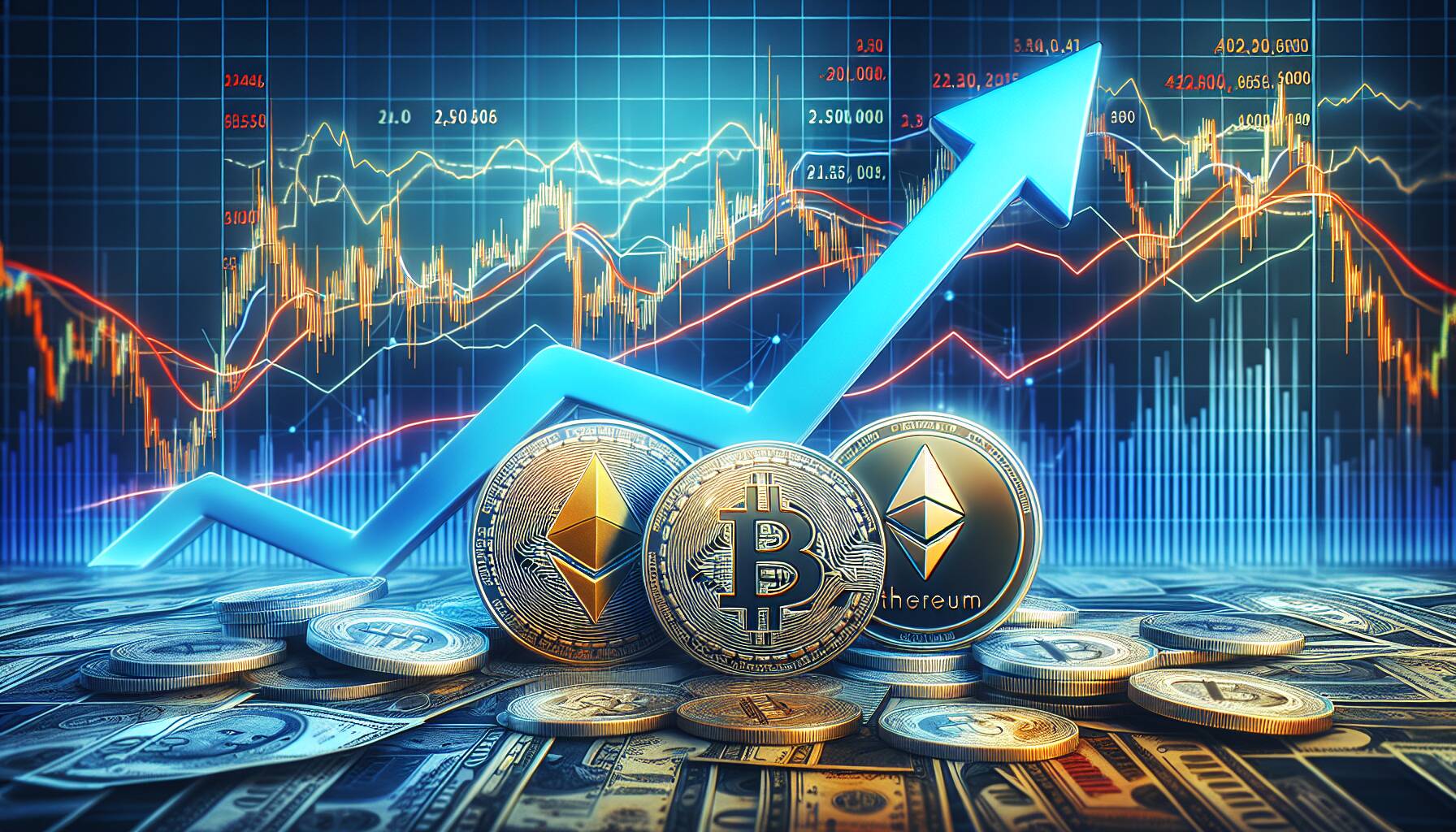 Bullish trends in Bitcoin and Ethereum amid market fluctuations