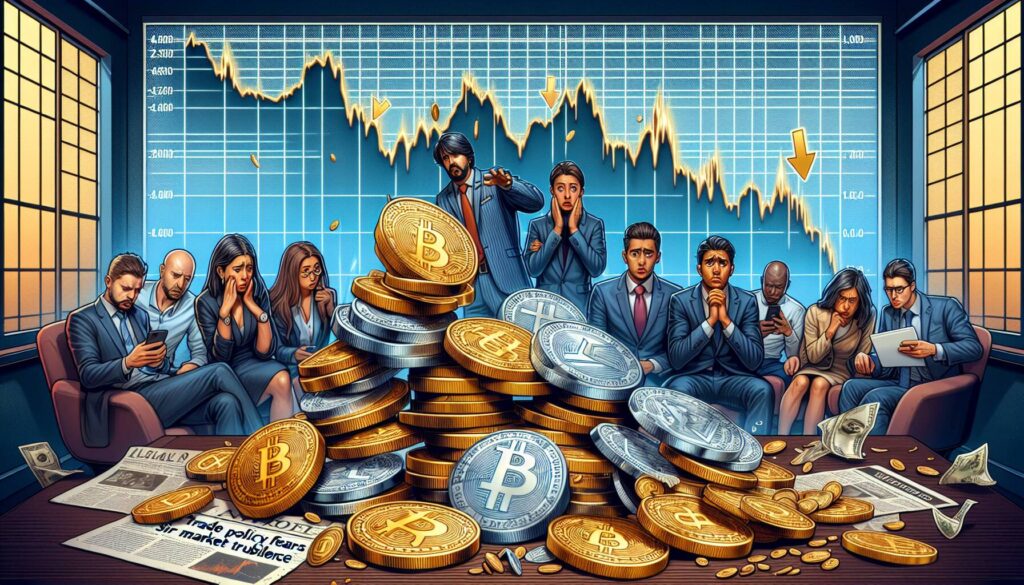 Cryptocurrency market downturn amid trade policy fears
