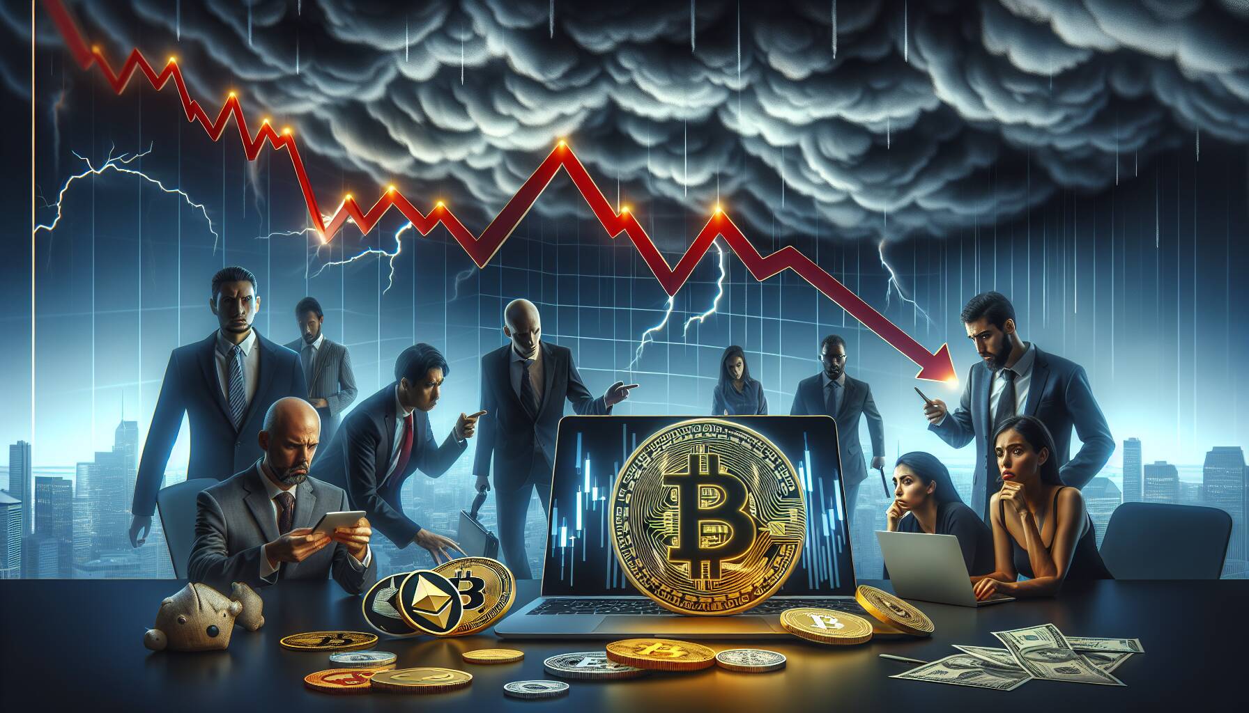 Cryptocurrency market experiences significant losses amid trade tensions