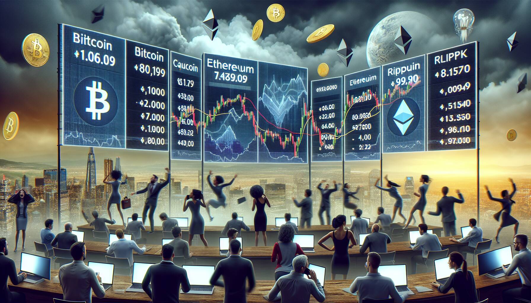 Cryptocurrency market faces dramatic losses amid trade tensions