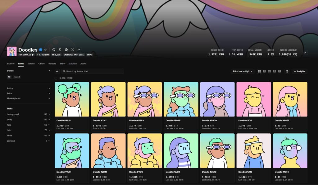 DOOD Token Launch Triggers Market Volatility for Doodles NFTs