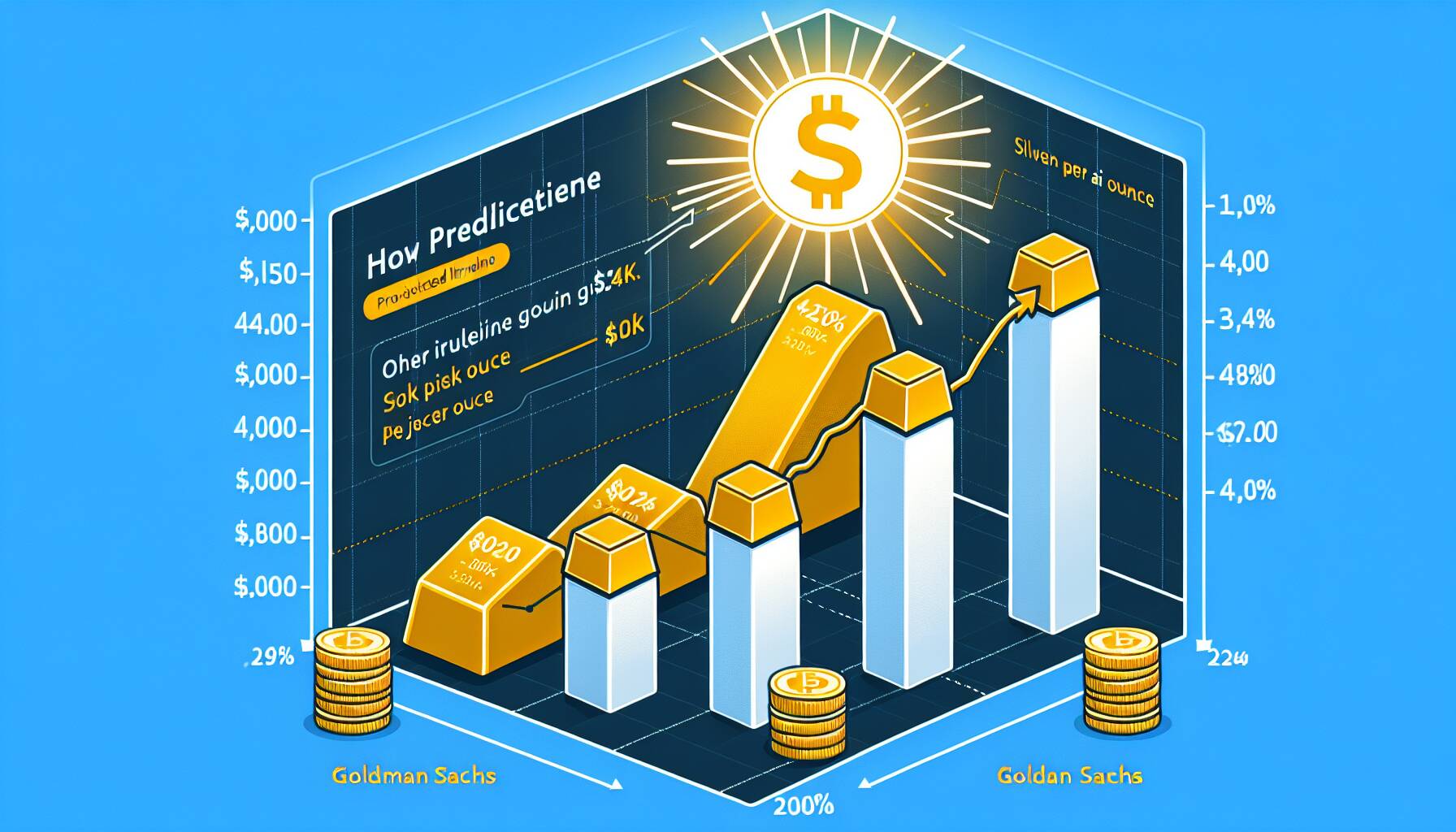 Gold Price Predicted to Surpass Bitcoin and Silver, Reaching $4K per Ounce by Goldman Sachs