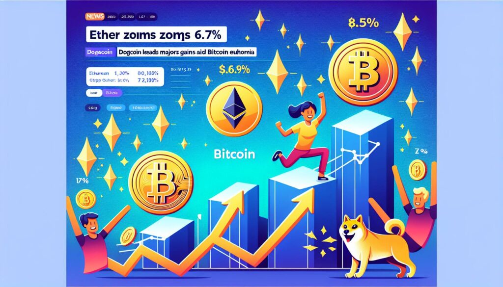 BTC, ETH, DOGE Price News: Ether Zooms 7%, Dogecoin Leads Majors Gains Amid Bitcoin Euphoria - CoinDesk