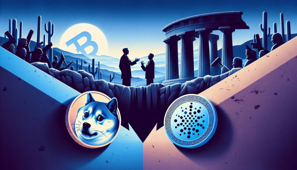 Decline of dogecoin and cardano amid political tensions