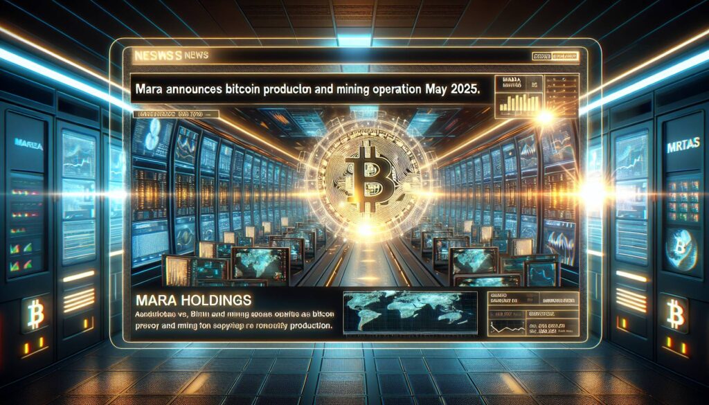 MARA Announces Bitcoin Production and Mining Operation Updates for May 2025 - MARA Holdings