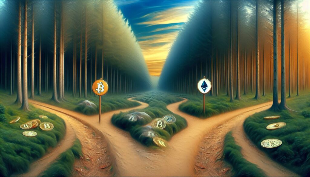 Bitcoin and Ethereum market trends reveal diverging paths