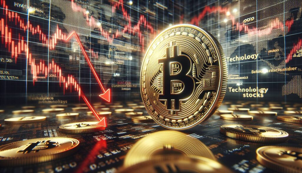 Bitcoin faces downturn amid tech stock declines