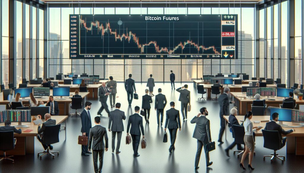 Bitcoin futures market faces decline in institutional interest