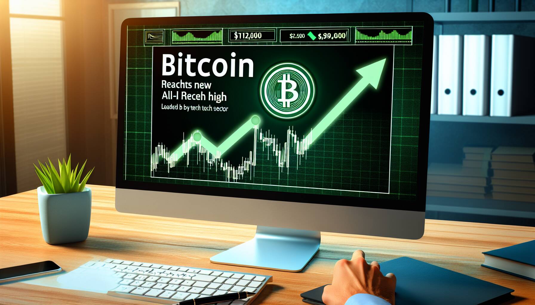 Bitcoin hits new all-time high above $112,000 boosted by Nvidia-led tech surge