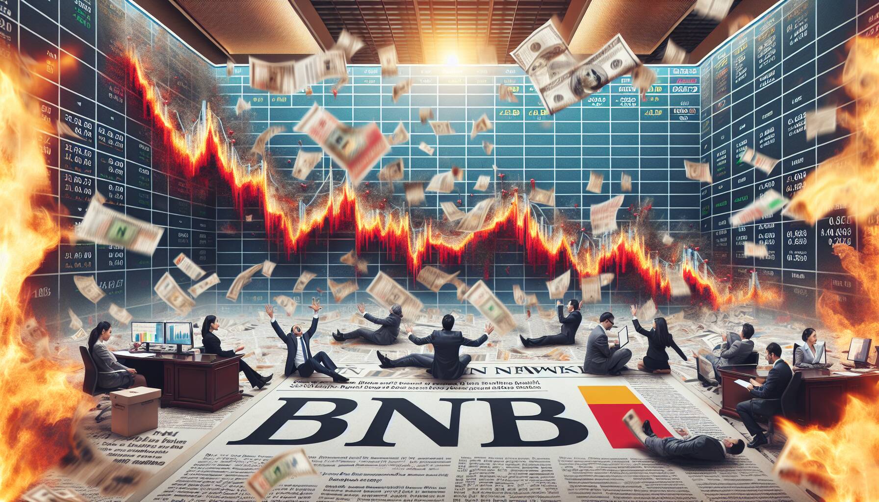 BNB experiences significant downturn amid market volatility