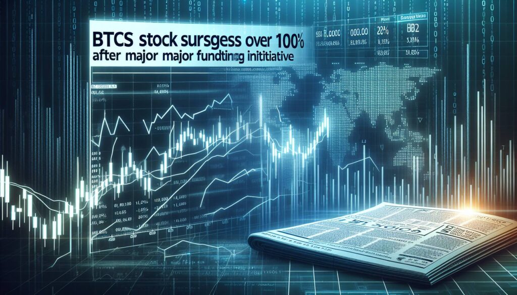 BTCS stock surges over 100% after Ethereum funding initiative