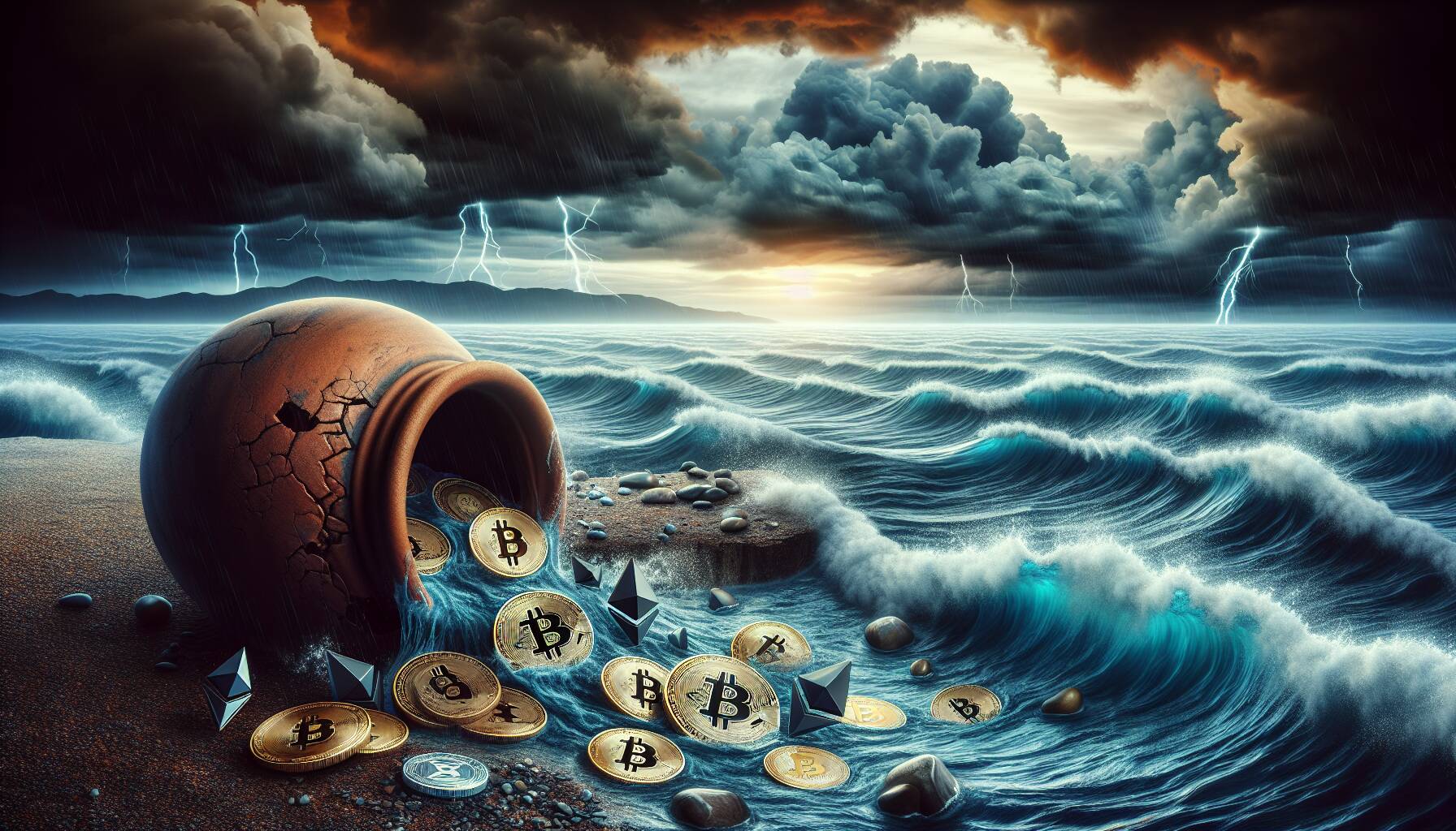 Cryptocurrency market faces major liquidations and volatility