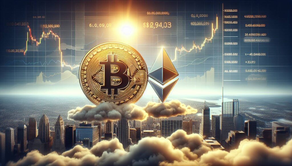 Bitcoin touches record, ether almost makes new high before rolling over - CNBC