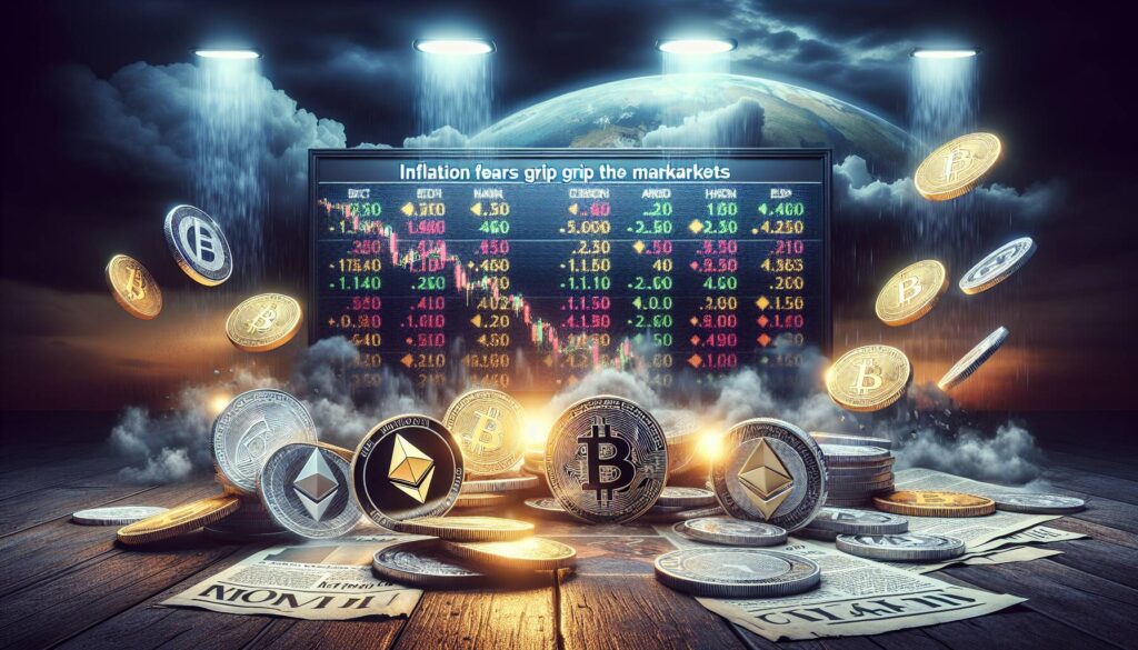 Cryptocurrency markets decline amid inflation fears