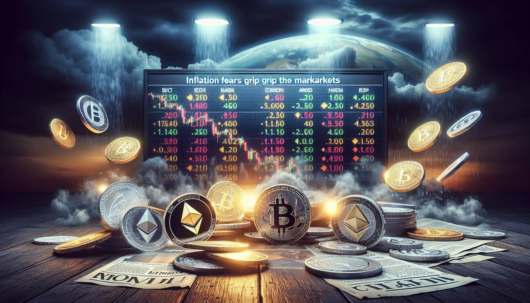 Cryptocurrency markets decline amid inflation fears