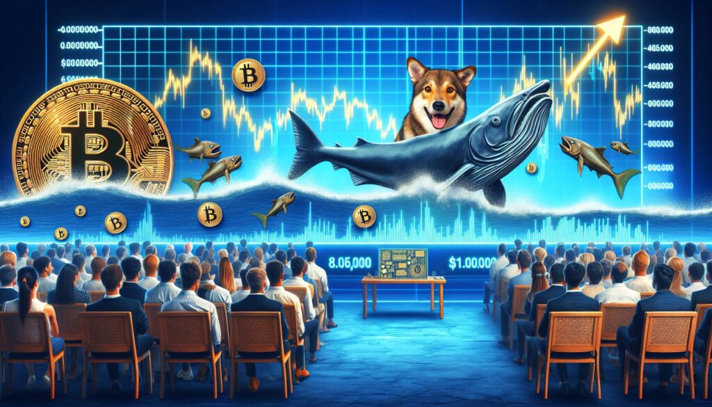Dogecoin shows volatility amid whale activity and market sentiment