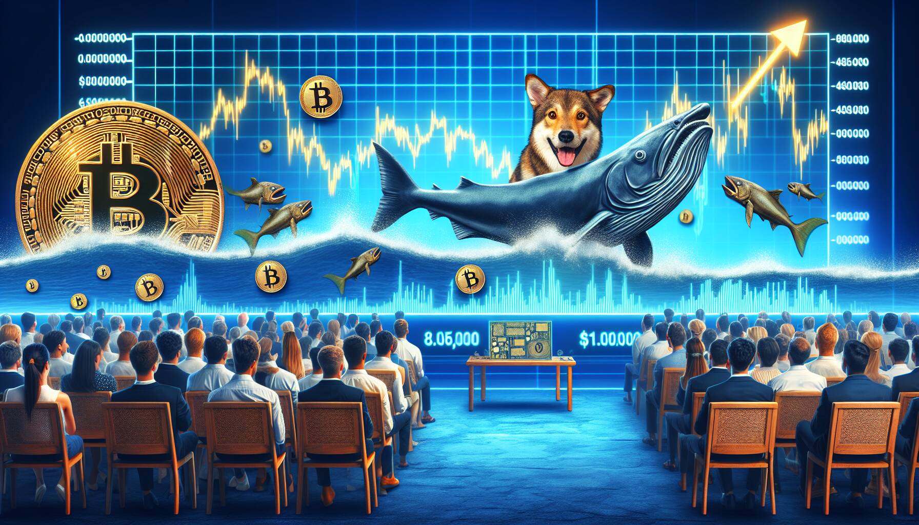 Dogecoin shows volatility amid whale activity and market sentiment