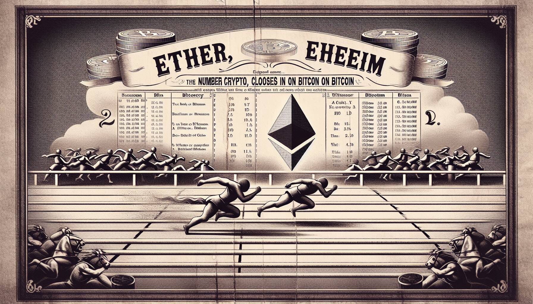 Ether, the number two crypto, closes on bitcoin - Axios