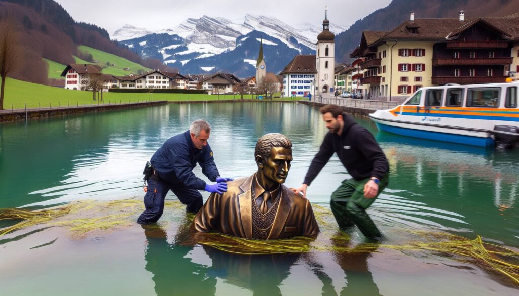 Lugano authorities recover Satoshi Nakamoto statue that was thrown in lake - The Block